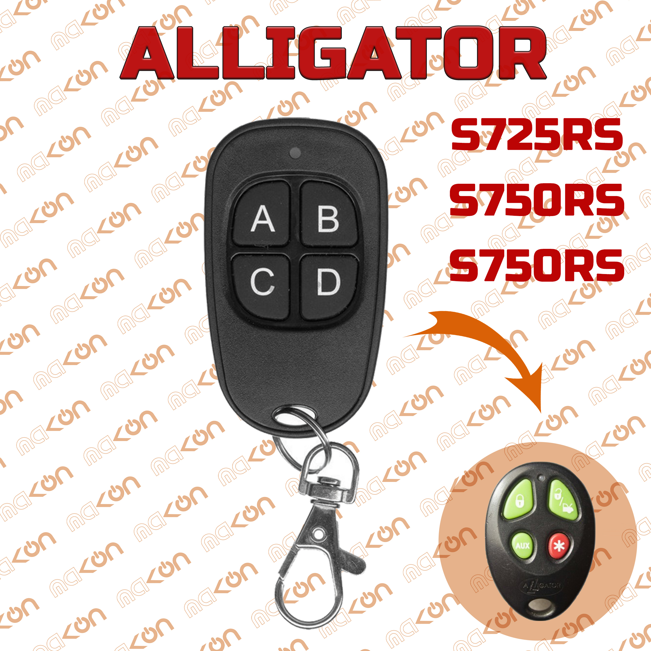 Брелок для автосигнализации Alligator S700/725/750RS купить по выгодной  цене в интернет-магазине OZON (538093226)