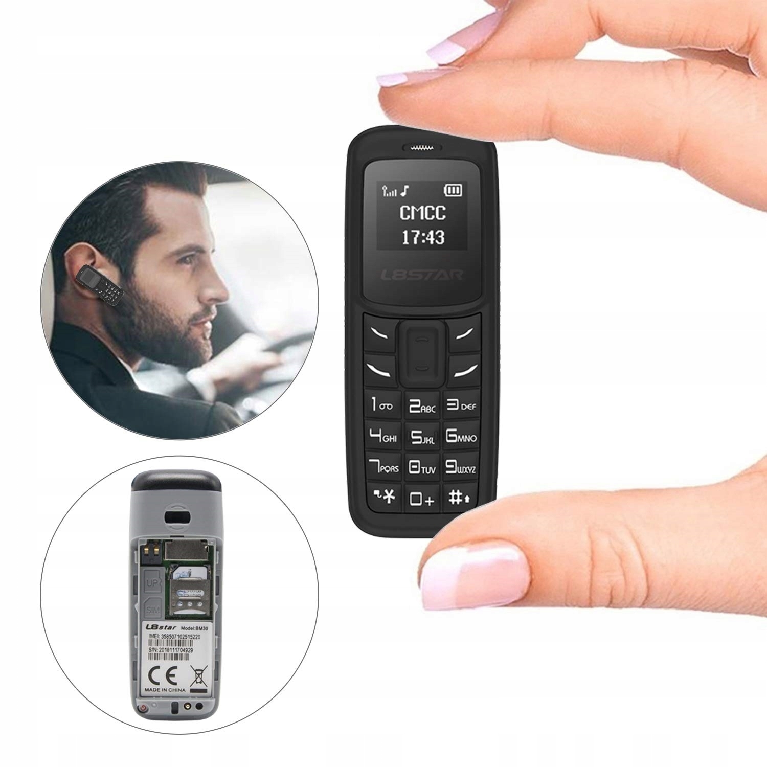 Телефон с 30. Mini Phone bm30. L8star bm30. Мини телефон кнопочный l8star. Самый маленький кнопочный телефон l8star bm30.