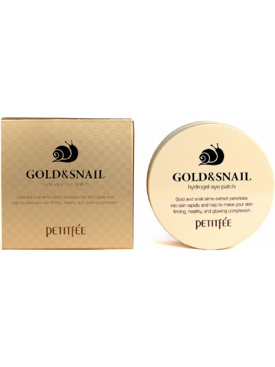 Snail gold патчи. Petitfee Gold&Snail Eye Patch. Gold Snail Hydrogel Eye Patch. [Petitfee] гидрогелевые патчи для глаз золото/улитка Gold/Snail Hydrogel Eye Patch, 60 шт. Патчи с муцином улитки и золотом.