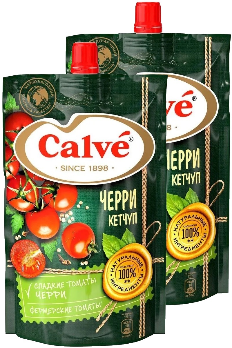 Кетчуп Calve Помидоры черри, 2 шт. по 350 г