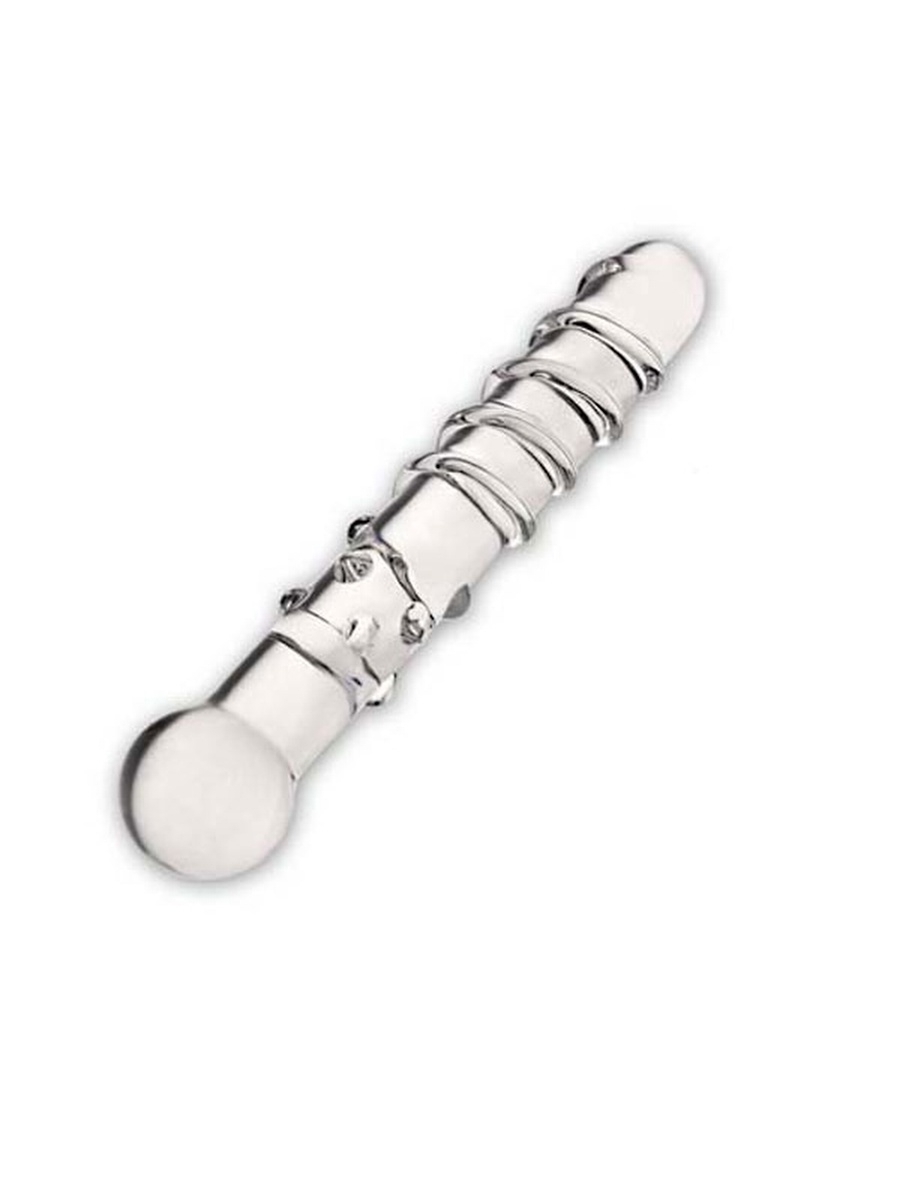 Стеклянный анальный фаллоимитатор Glas Calisto Clear Glass Dildo, бесцветный, до 18 см GLAS-78 - Glas - Анальные стимуляторы - Купить