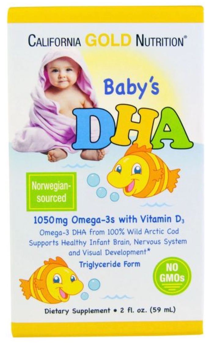 CaliforniaGoldNutritionДГКдлядетейОмега3ДГКвформетриглицеридовсВитаминомD3CGNOmega3babyDHA1050mgwithVitaminD3