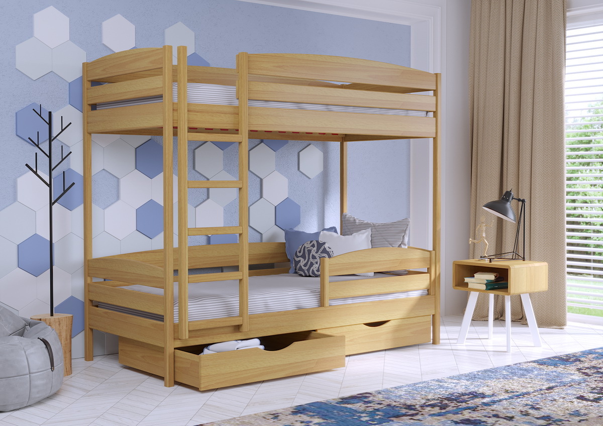 двухъярусная деревянная кровать дуэт
