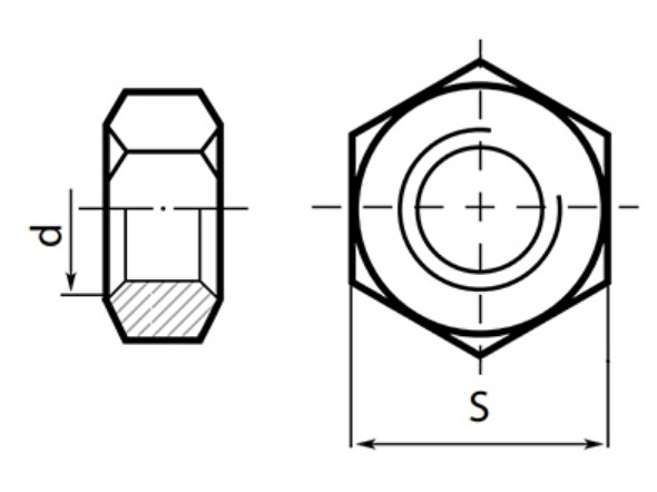 Чертеж гайки м24