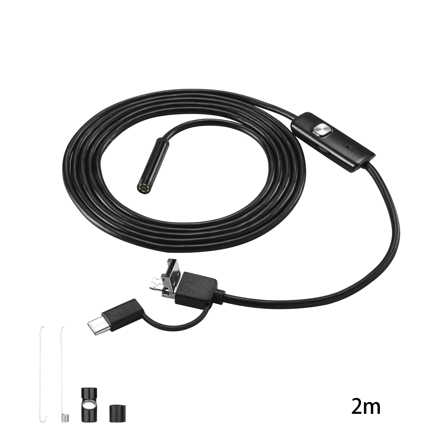 Водонепроницаемый эндоскоп 2 м (Micro USB, USB, Type-C) DEKO WEC-2