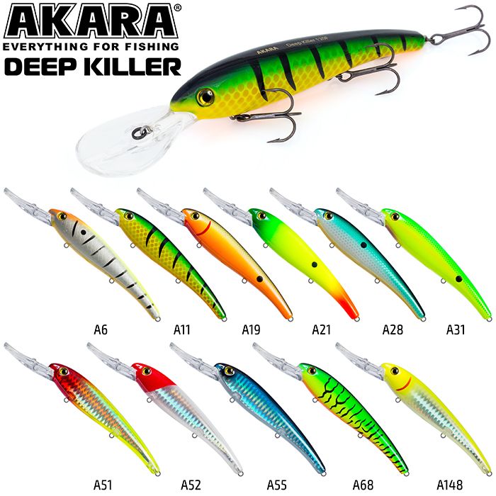 Воблер Akara Deep Killer 120F 20 гр. (5/7 oz 4,7 in) A55