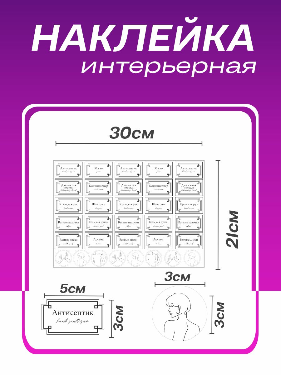 Наклейкадлядекоравкухнюиванную/нафлаконыибанки