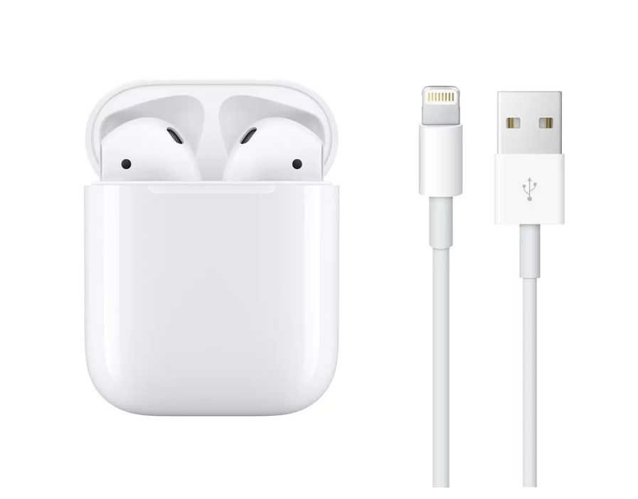 AppleНаушникибеспроводныесмикрофономAppleAirPods2,Lightning,белый