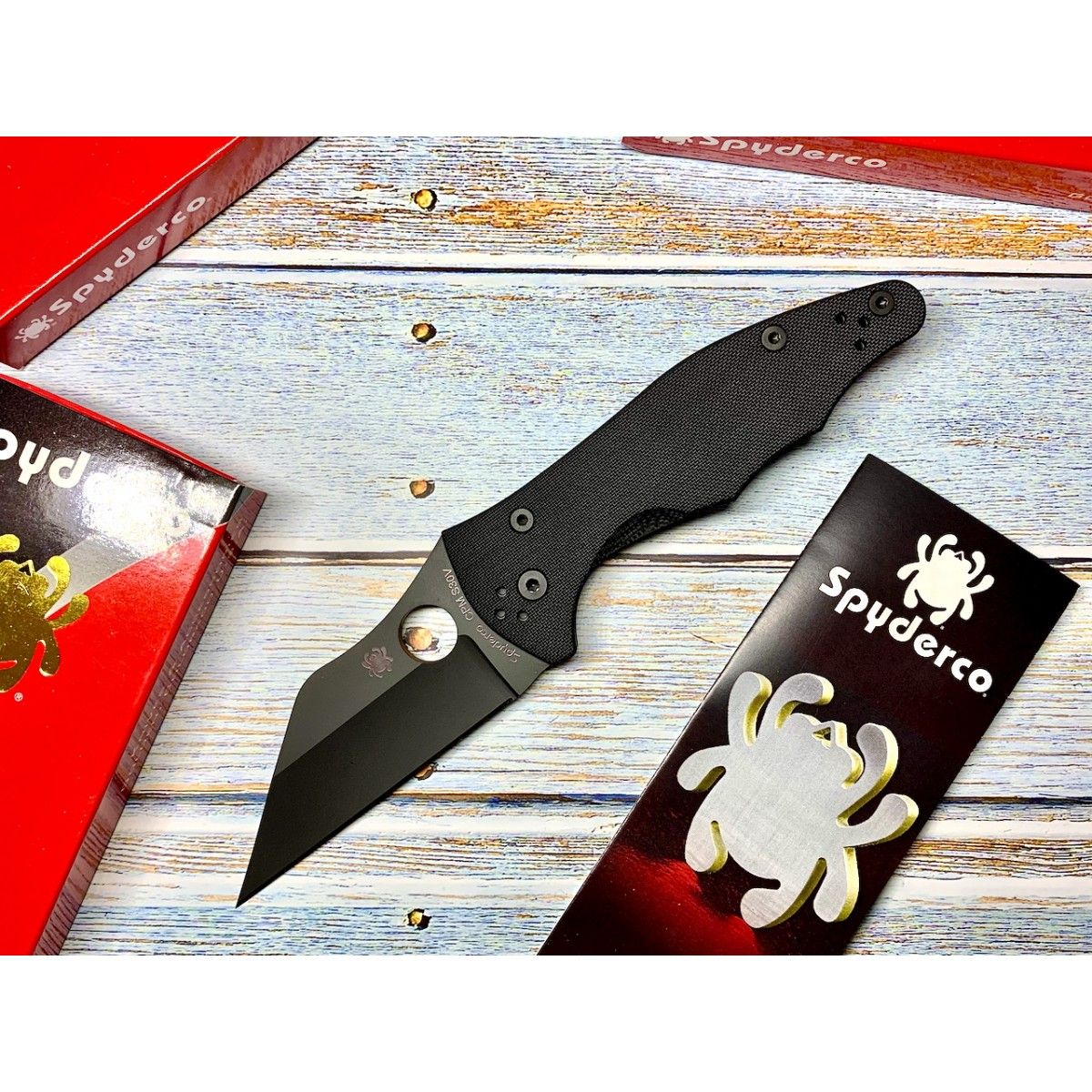 Нож складной Spyderco SC85GPBBK2 Yojimbo 2, Black Blade