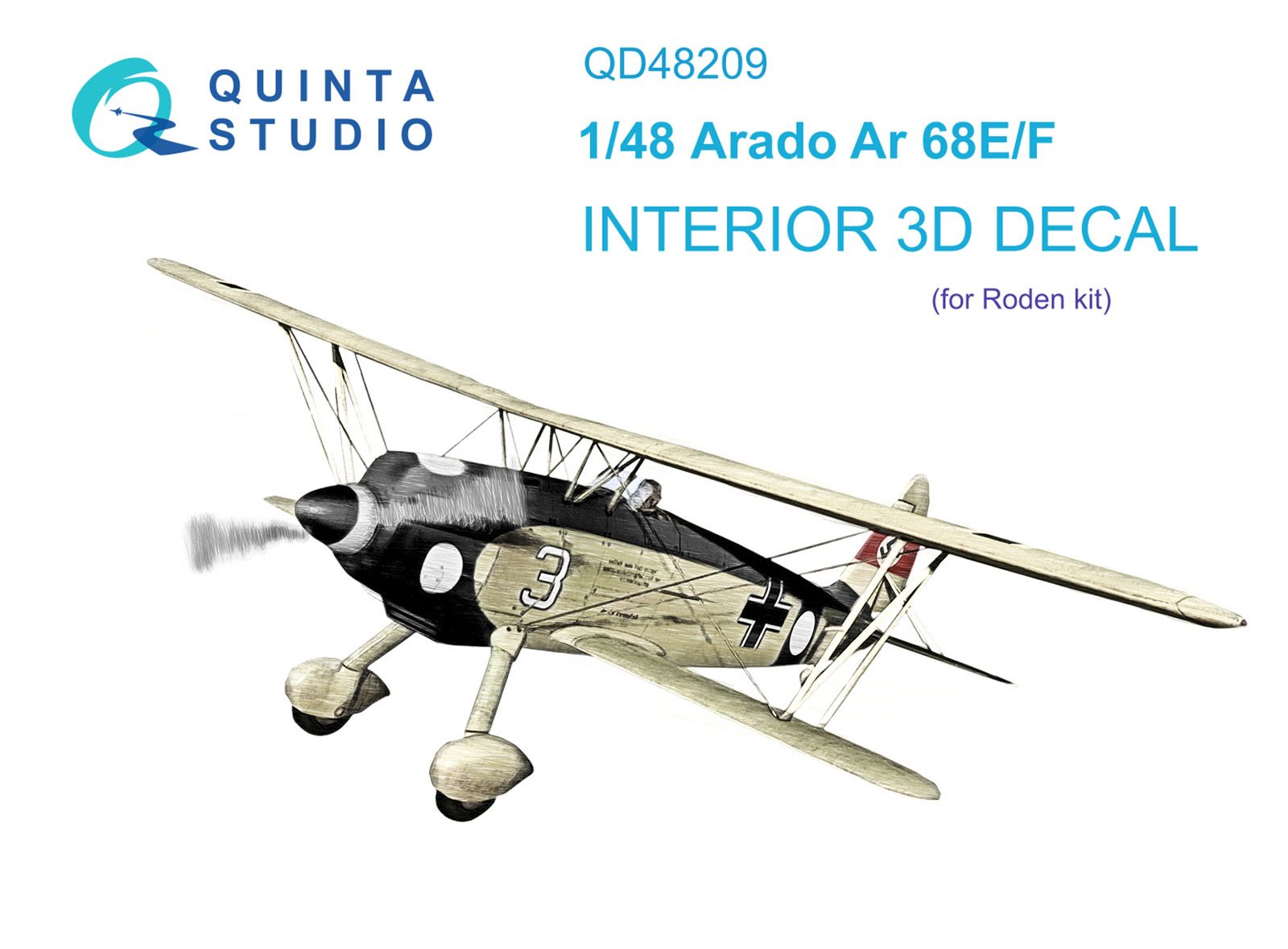 Quinta Studio QD48209 3D Декаль интерьера Arado Ar 68 E/F (Roden)