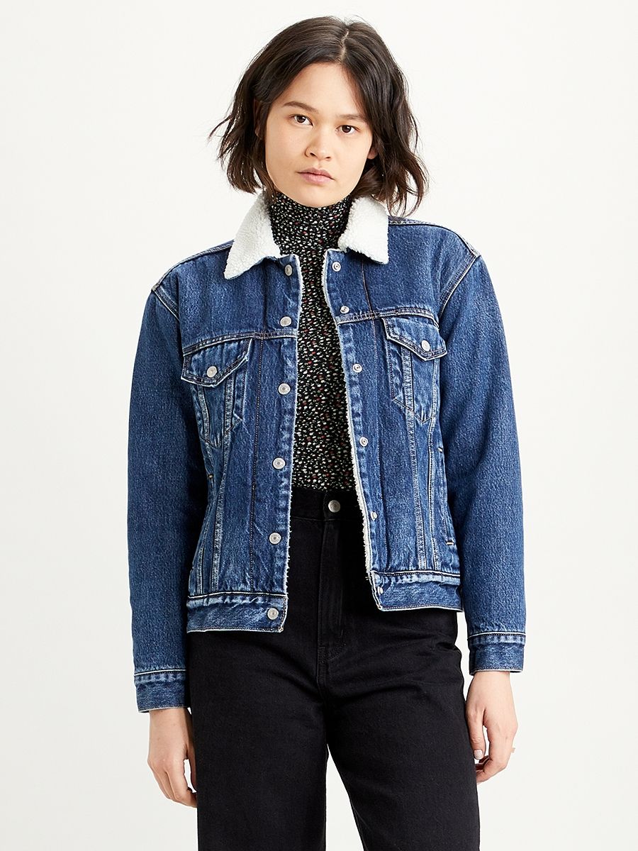 Levis sherpa jacket hot sale go set