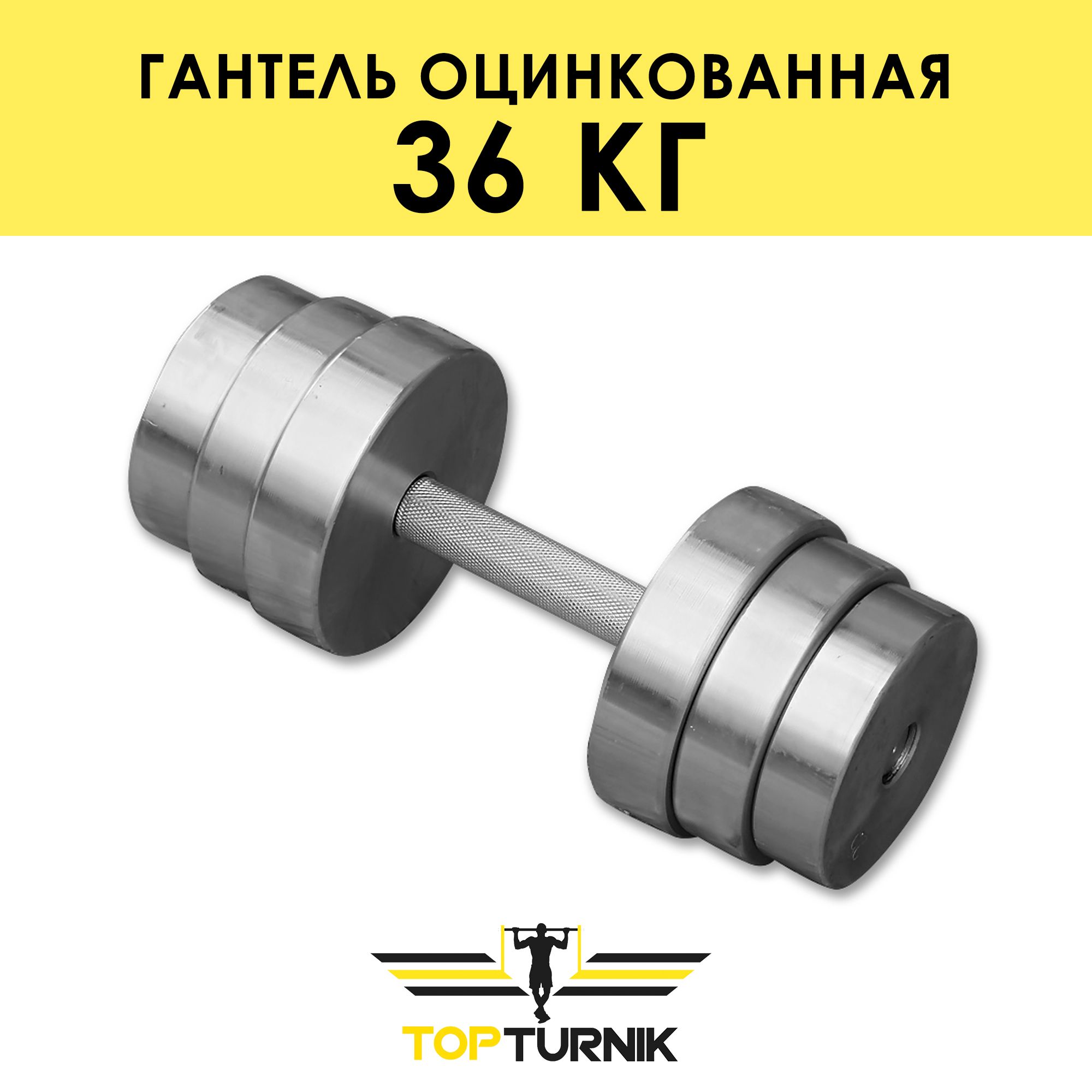 Гантель металлическая разборная (наборная) оцинкованная TopTurnik 36 кг