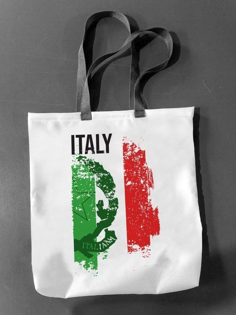 Сумка шоппер с итальянским флагом
