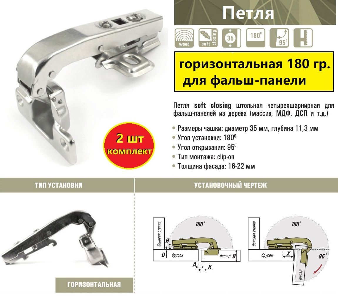 Петли мебельные 180 градусов blum