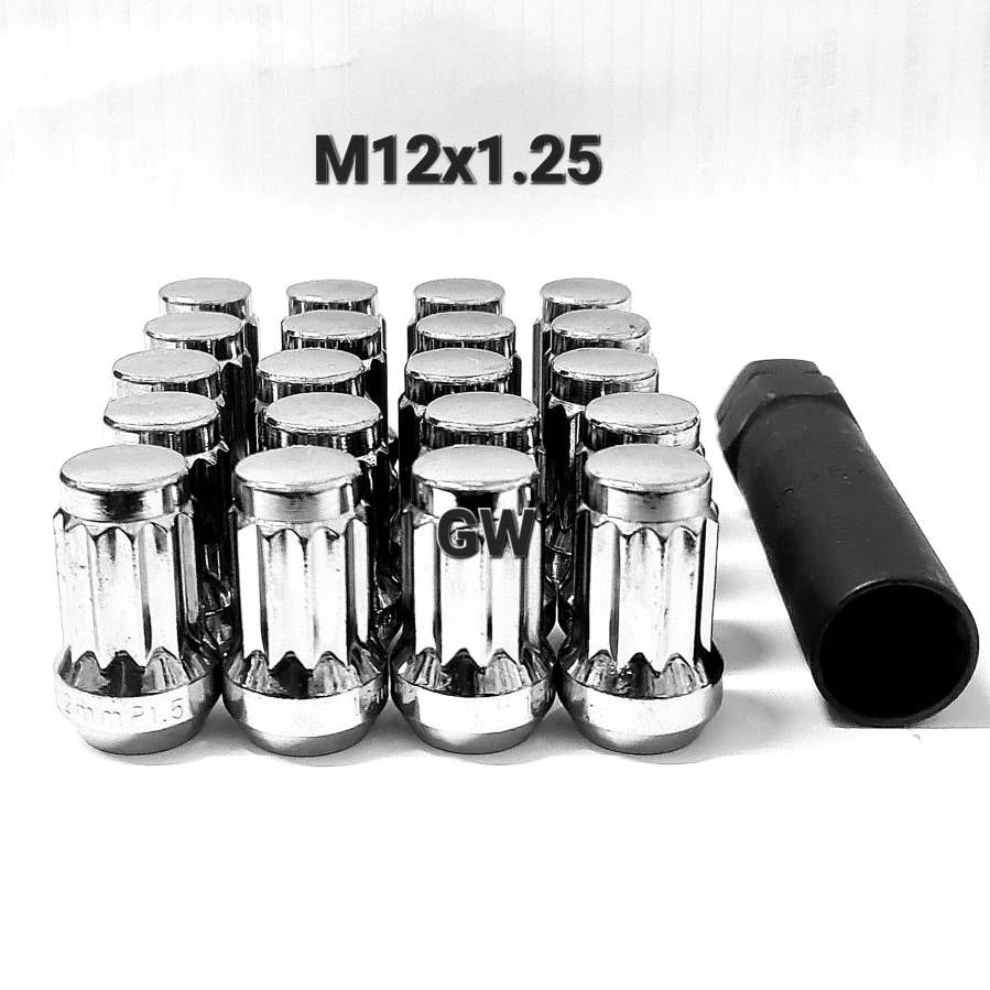 Колесные гайки М12х1.25 для Nissan, Infiniti, Subaru, Suzuki, Niva и др. (20 гаек + ключ)