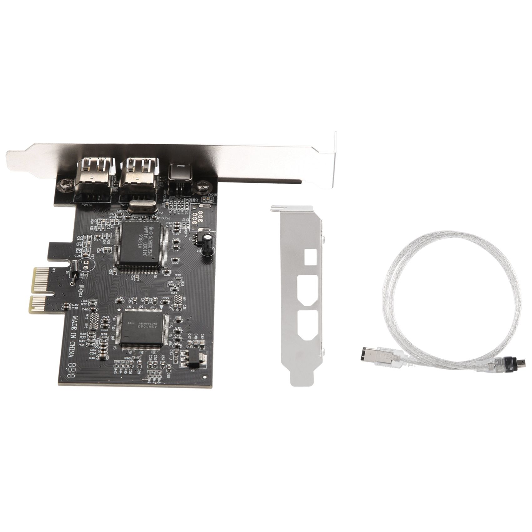 Карта PCI-E PCI Express FireWire с кабелем Firewire для видео и т. д.