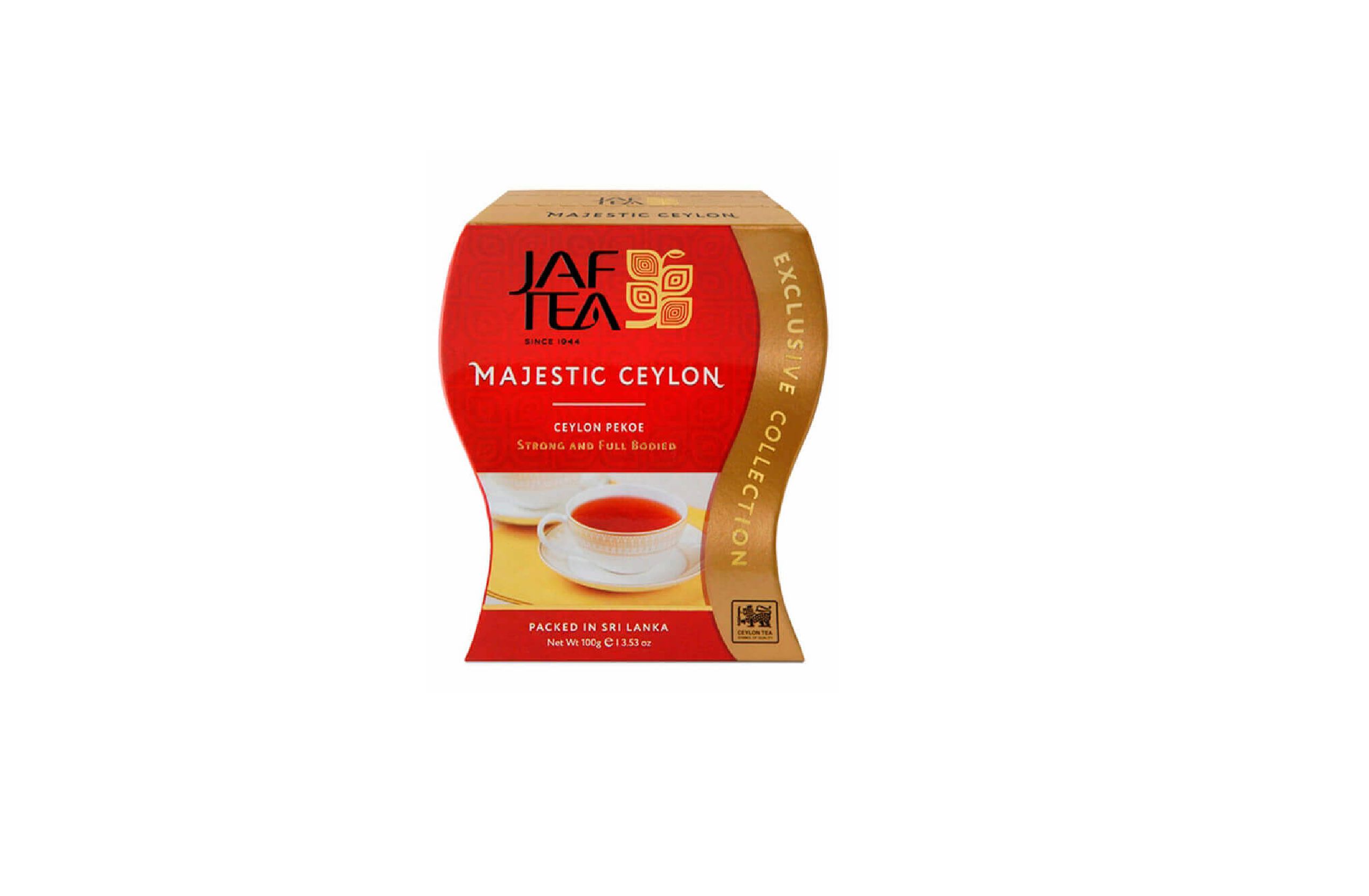 Купить чай пеко. Чай черный JAF Tea Exclusive collection Majestic Ceylon. Чай Монзил "Сeylon Black ornament" черный крупнолистовой ж/б 200 г.