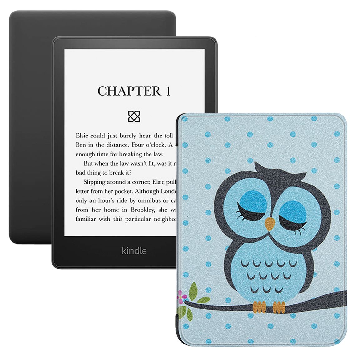 Amazon Kindle 6.8" Электронная книга PaperWhite 2021 16Gb SO + обложка, серый, голубой