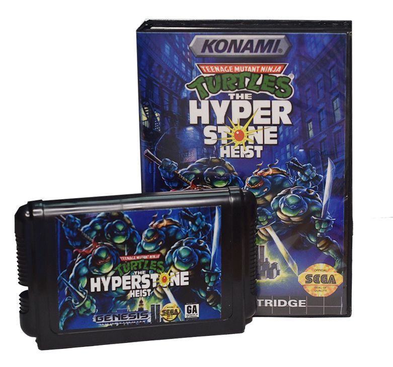 Игровой картридж для SEGA 16 бит "Teenage Mutant Ninja Turtles: The Hyperstone Heist", в коробке