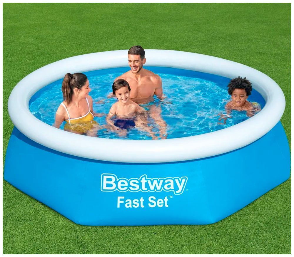 Бассейн надувной 57450 BestWay "Fast Set" 244х61см + фильтр-насос