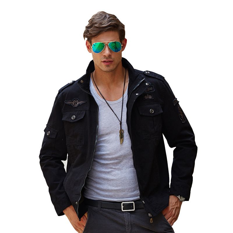 Casual jacket for men with zipper pockets