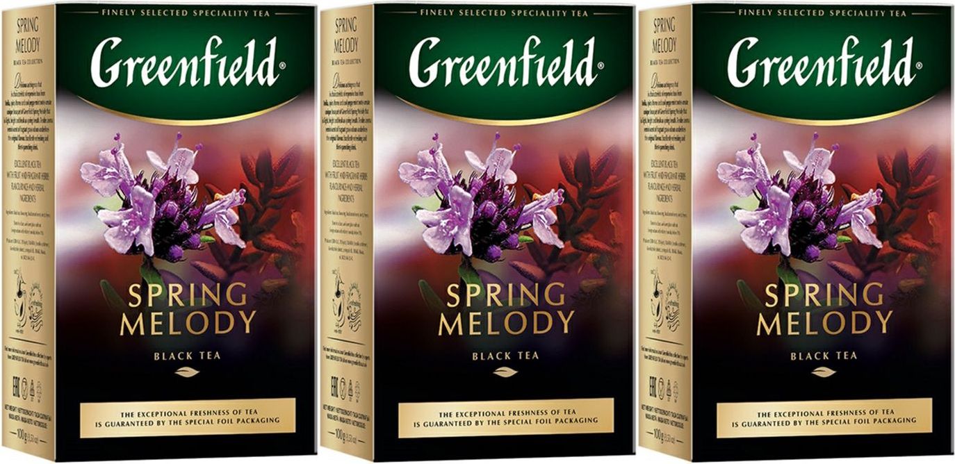 Greenfield spring melody, 100 пакетиков. Чай черный greenfield spring melody 100гр. Черный чай spring melody. Гринфилд 25пак спринг мелоди (чабрец) черный *10. Гринфилд спринг мелоди вкус.