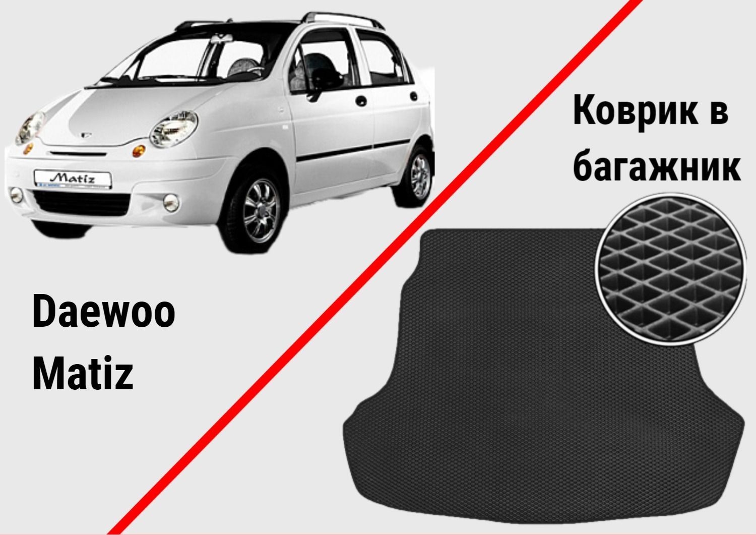 Коврик в багажник AUTOCOMFORT Daewoo Matiz из EVA / ЭВА / ЕВА  материала_BAGAGE0073, цвет черный - купить по выгодной цене в  интернет-магазине OZON (857747006)