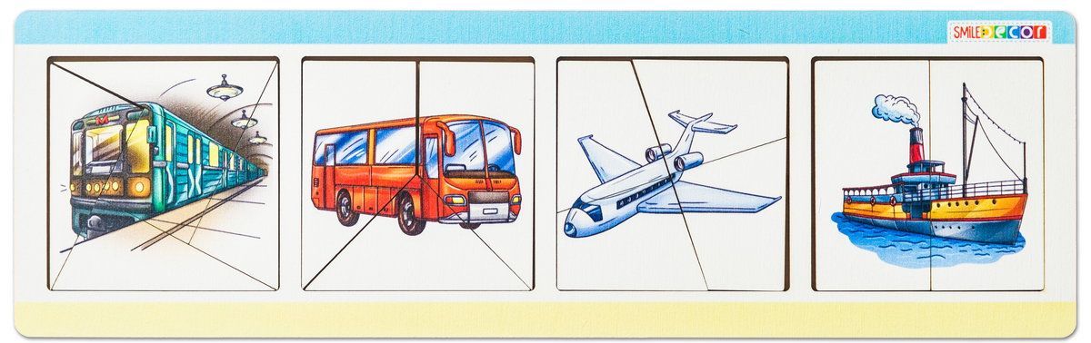Разрезные картинки транспорт для детей 5 6 лет