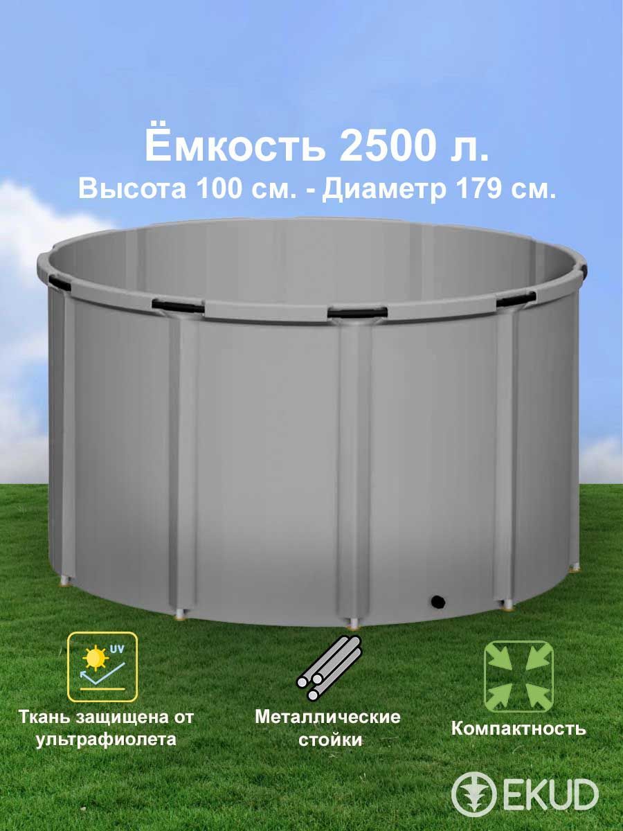 2500 л. (h100см) Ёмкость (металл. стойки)