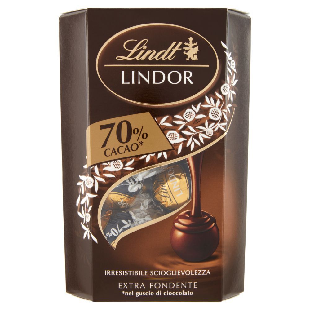 Конфеты Lindt Lindor Экстра темный шоколад 70%, 200 г