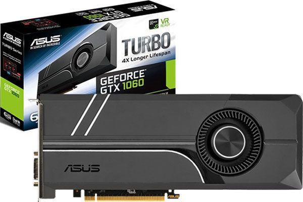 ASUS Видеокарта GeForce GTX 1060 ASUS TURBO GTX 1060 6 GB 6 ГБ (373455334)