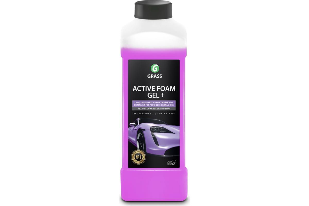 Автошампунь GRASS Активная пена "Active Foam Gel +" канистра 1 л. 113180