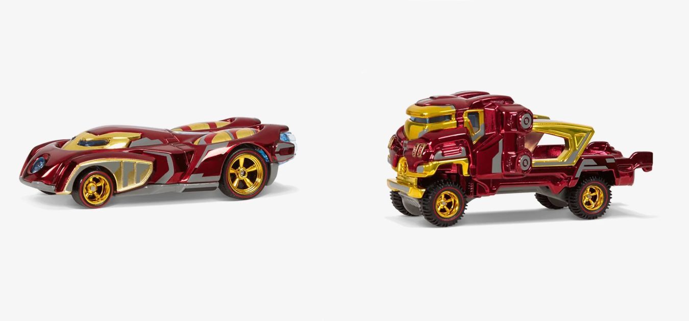 Коллекционный набор машинок Hot Wheels Collectors Marvel Iron Man and  Hulkbuster Vehicles (Марвел автомобили Железного человека и Халкбастера)