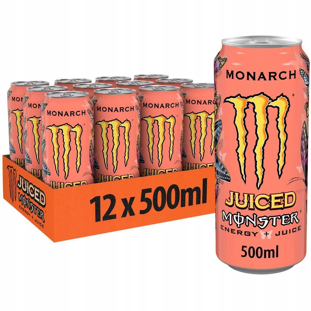 Энергетический напиток Monster Energy Monarch 0.5 л ж/б упаковка 12 штук  (Ирландия) - купить с доставкой по выгодным ценам в интернет-магазине OZON  (970134536)