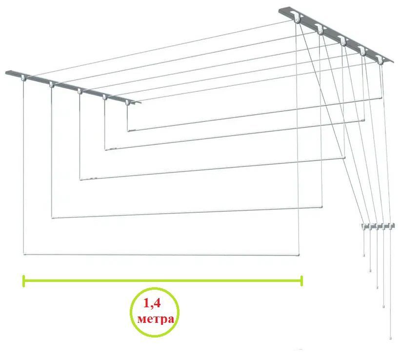 Схема лианы для сушки белья