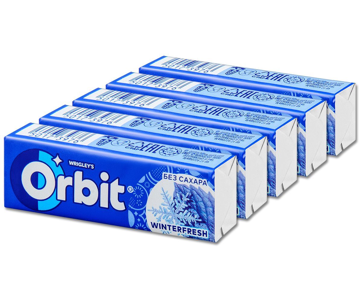 Жевательная резинка «Winterfresh» Orbit мята и ментол, без сахара, <b>13</b>.<b>6</b> <b>г</b>