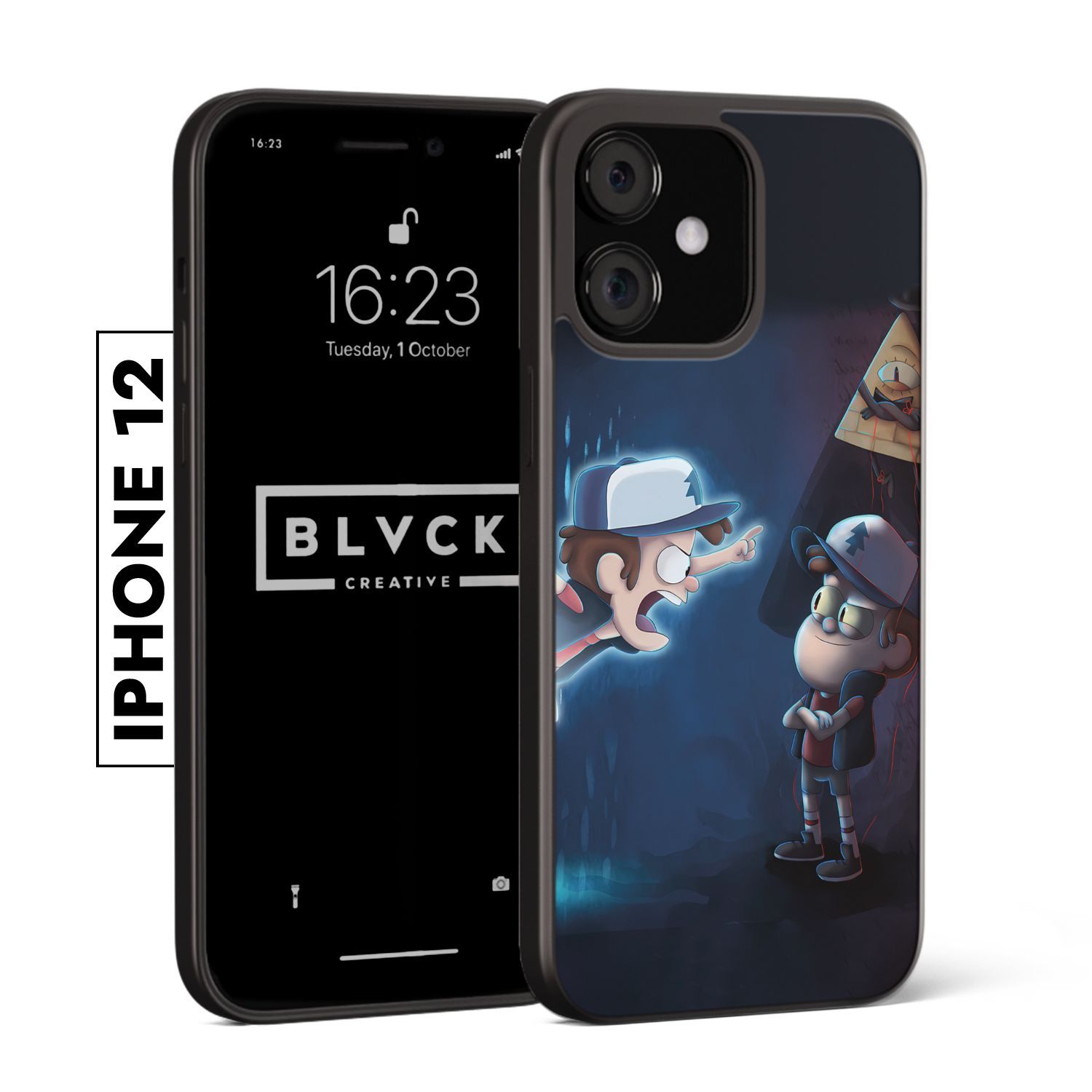 Двойной чехол с эксклюзивным принтом от BLVCK CREATIVE для iPhone 12. 