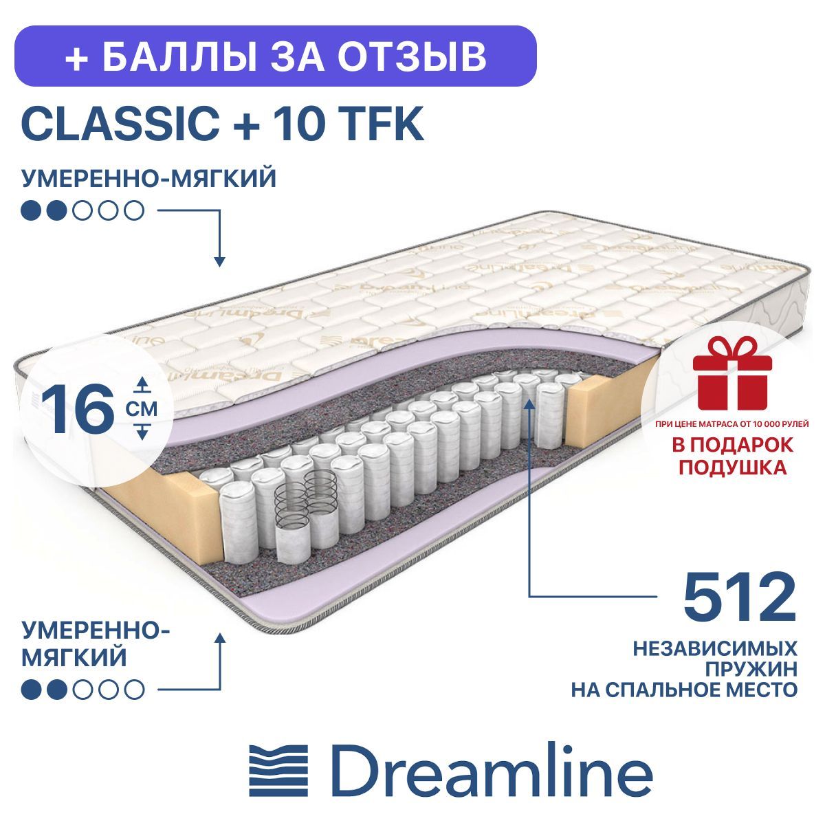 Матрас dreamline classic 30 tfk