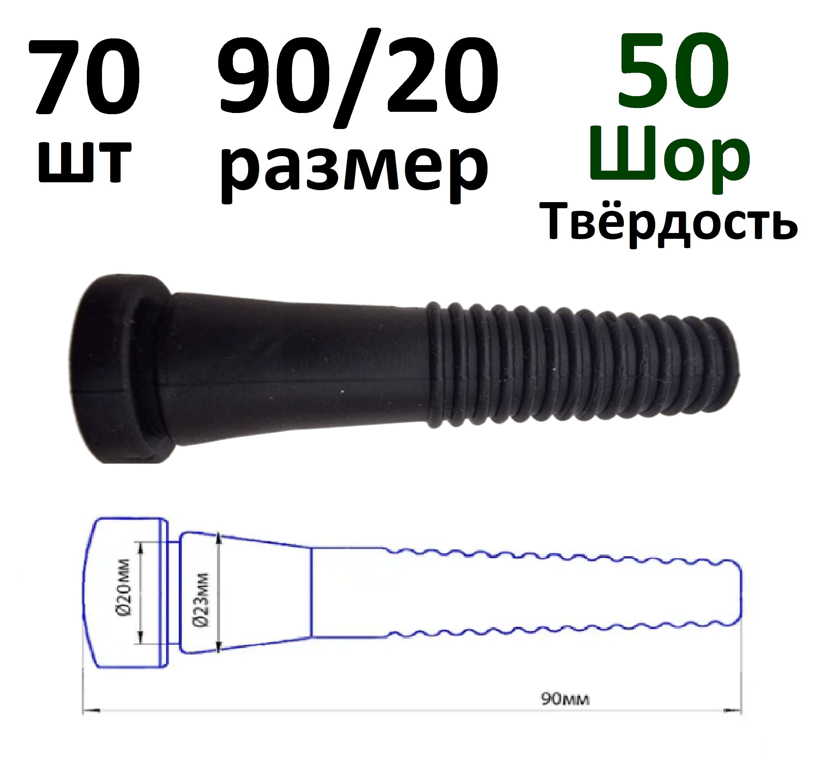 Бильные пальцы 90/20 (70шт) для перосъемной машины. Перощипальные пальцы для ощипывания птицы.