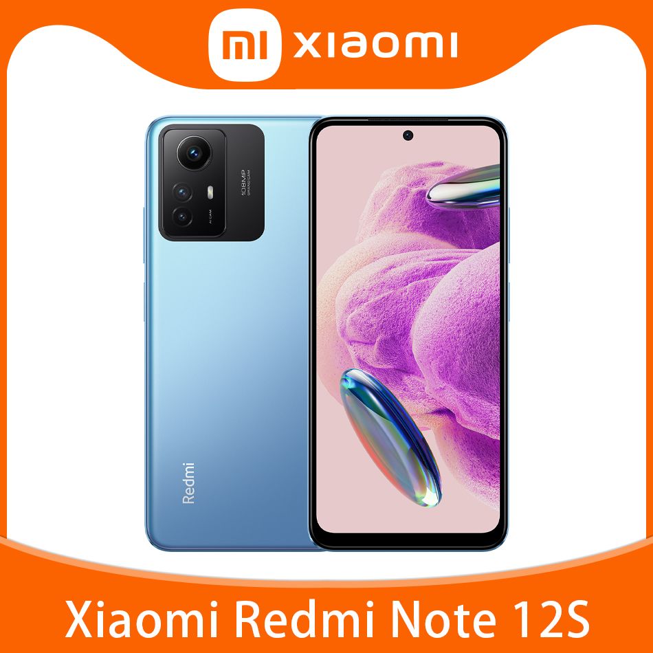 XiaomiСмартфонГлобальнаяверсияXiaomiRedmiNote12Sподдерживаетрусскийязык8/256ГБ,голубой