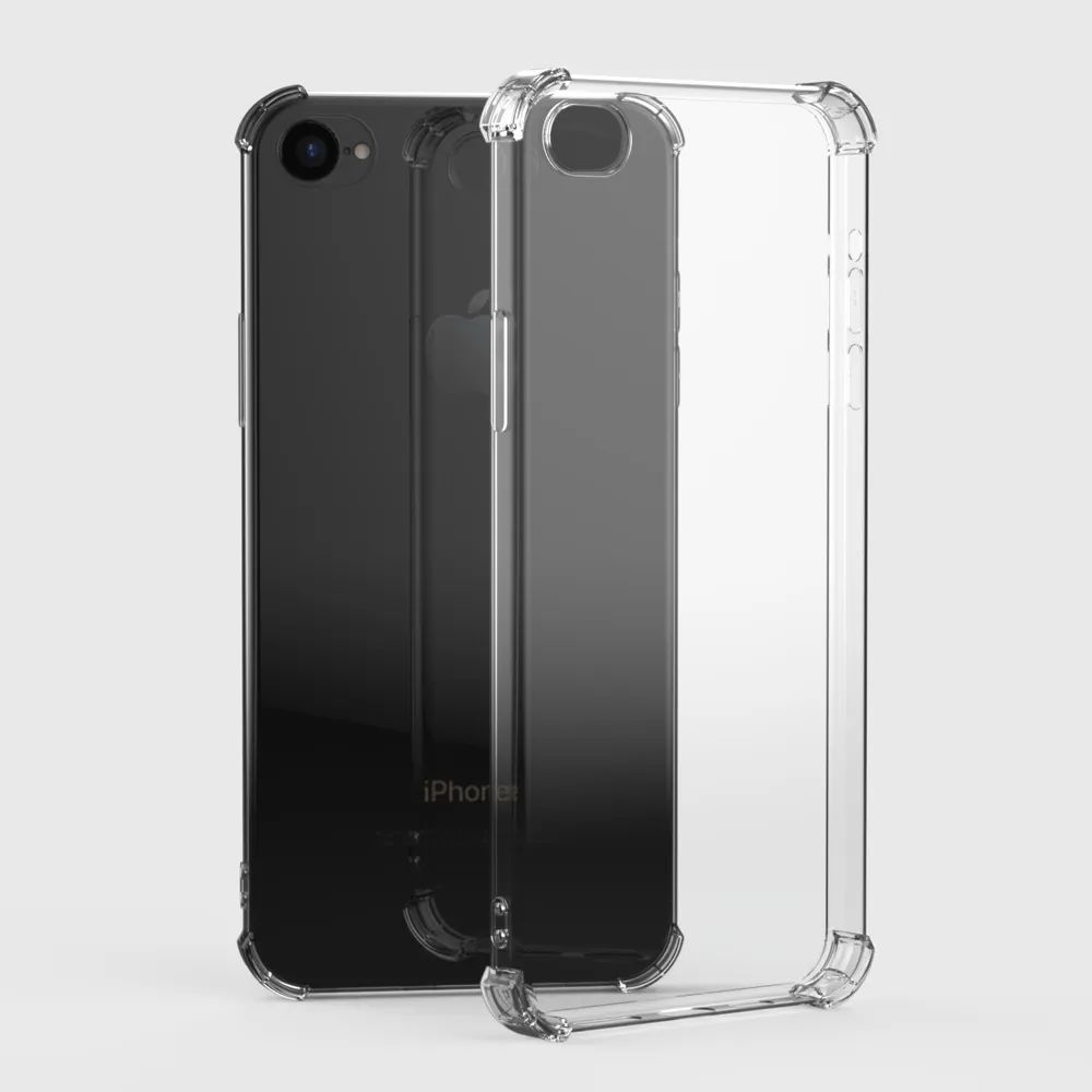 Чехол на IPhone 7/8/SE 2020 (Айфон 7 / 8 / СЕ) усиленный противоударный с  защитой экрана и камеры - купить с доставкой по выгодным ценам в  интернет-магазине OZON (243593680)