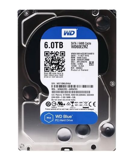 WesternDigital6ТБВнутреннийжесткийдискBlue(WD60EZRZ)(WD60EZRZ)