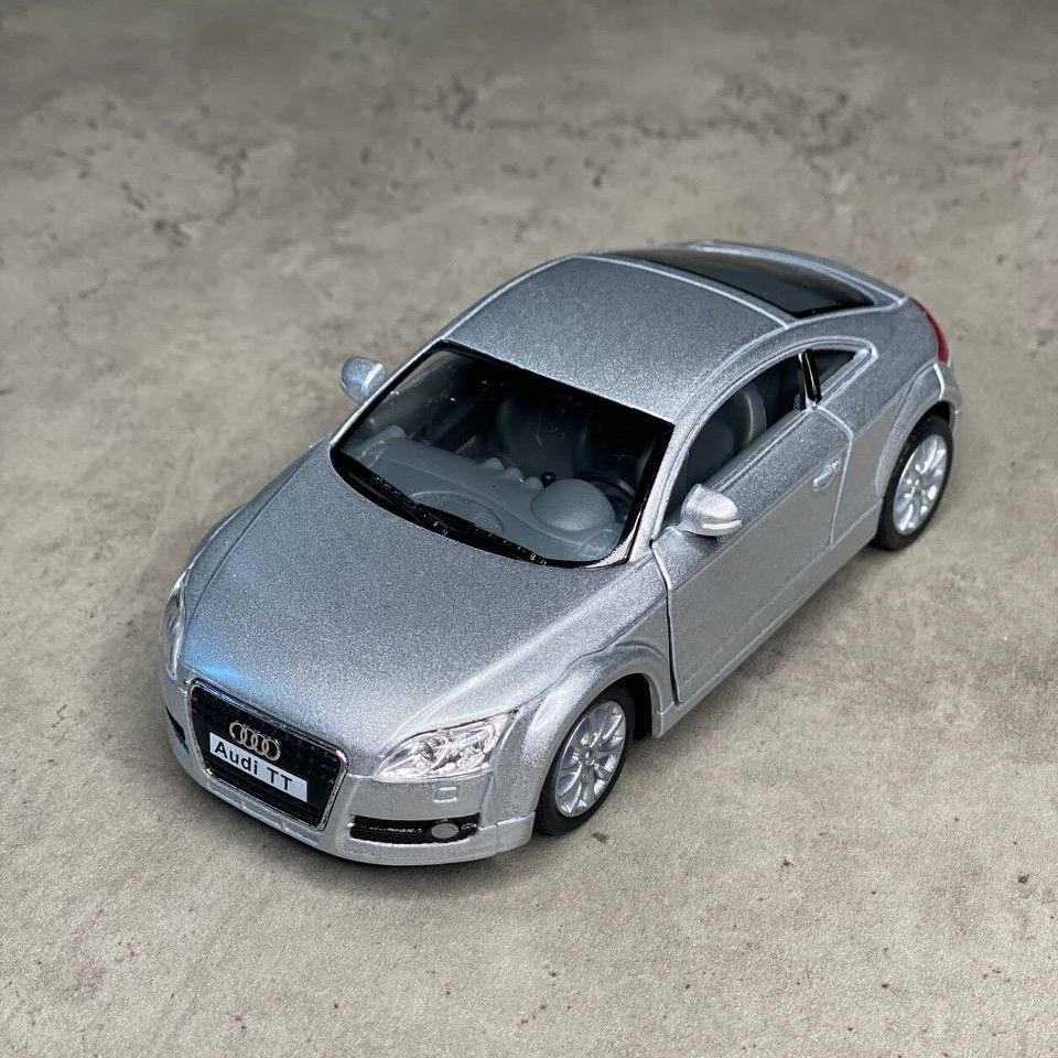 Машинка металлическая Kinsmart 1:32 Audi TT Coupe 2008 Ауди ТТ 5335DKT  инерционная, двери открываются / Серебристый - купить с доставкой по  выгодным ценам в интернет-магазине OZON (963127159)