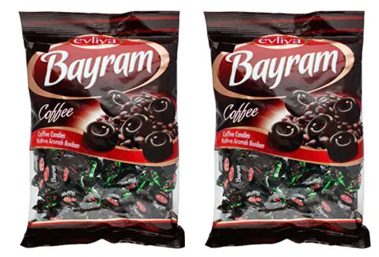 Конфеты карамель со вкусом горького шоколада Bayram, 2 уп по 350 г