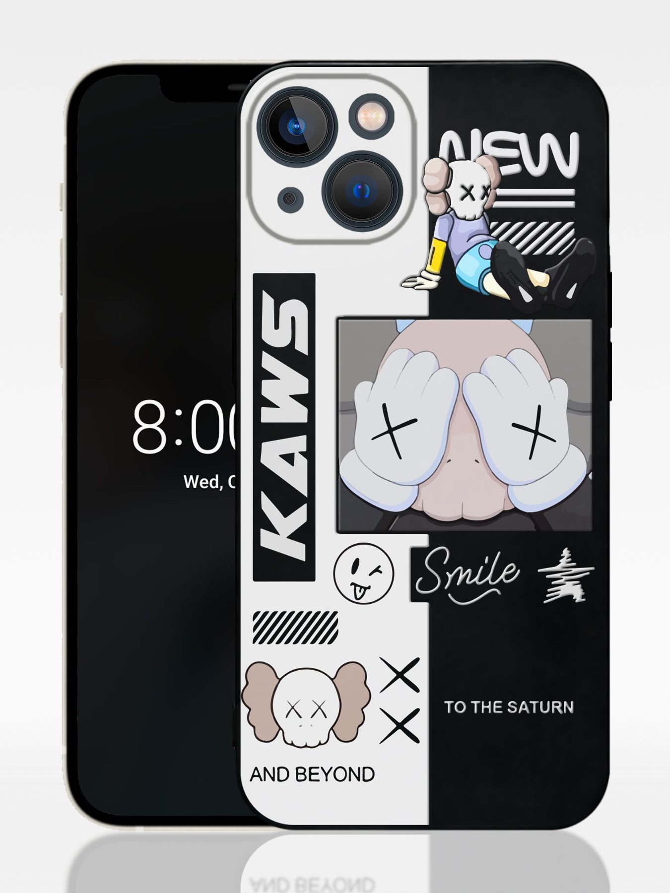 Силиконовый чехол ABX-case для iPhone 13 mini, с защитой камеры, Kaws -  купить с доставкой по выгодным ценам в интернет-магазине OZON (1123343002)