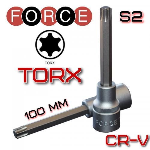 Головка-бита1/2"звездочка-TORX/торксТ50,длинная100ммFORCE34610050