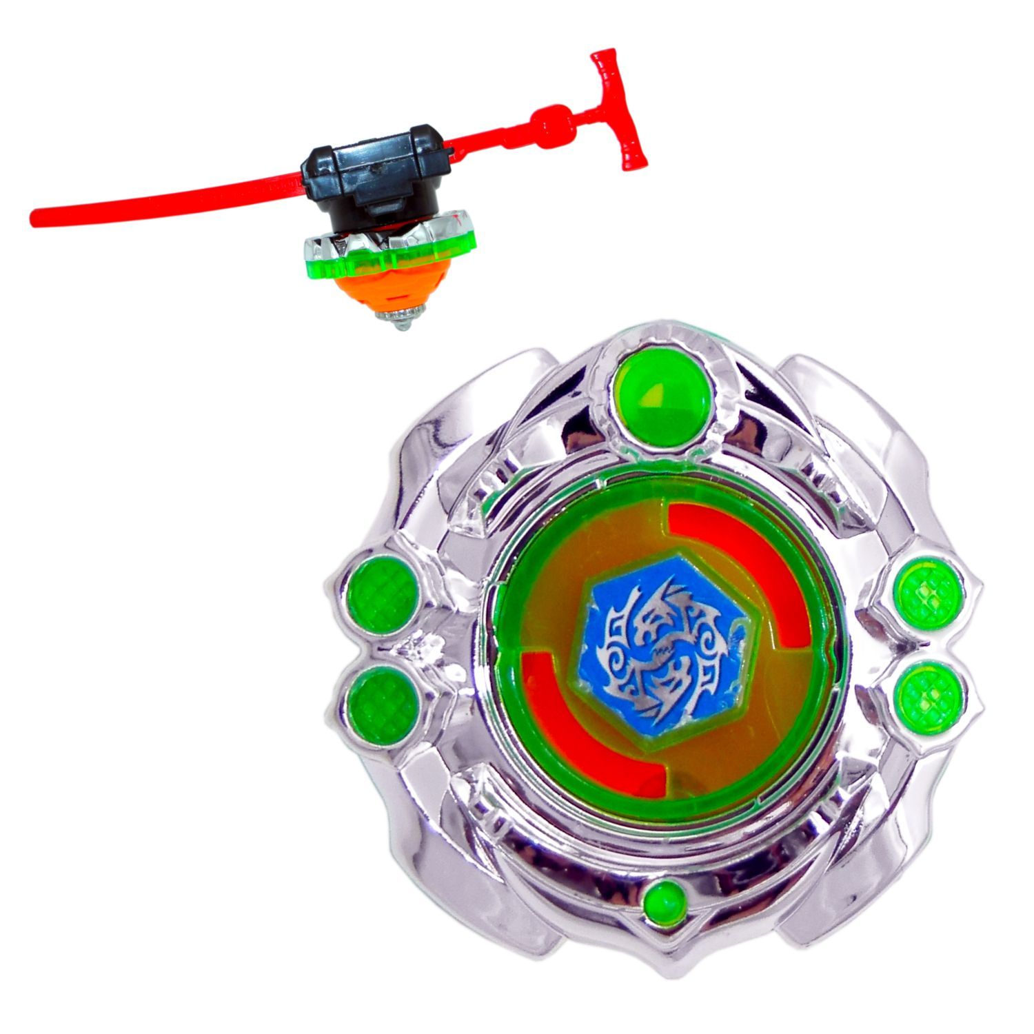 Юла светящаяся Бэйблейд. Волчок Beyblade с устройством для запуска. Бейблэйд для арены.