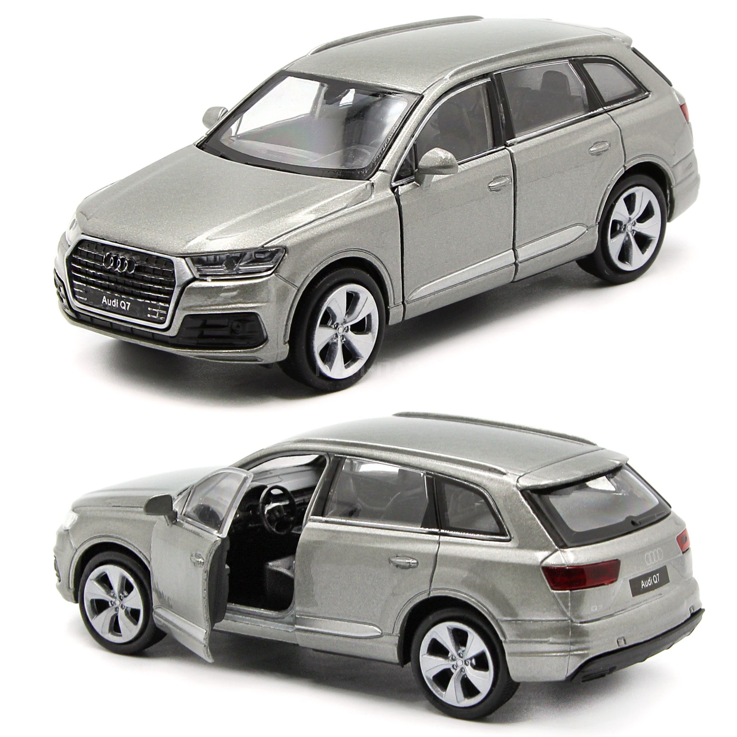 Машинка металлическая Welly 1:39 Audi Q7 (Ауди) инерционная, двери  открываются / Серебристый - купить с доставкой по выгодным ценам в  интернет-магазине OZON (972538068)