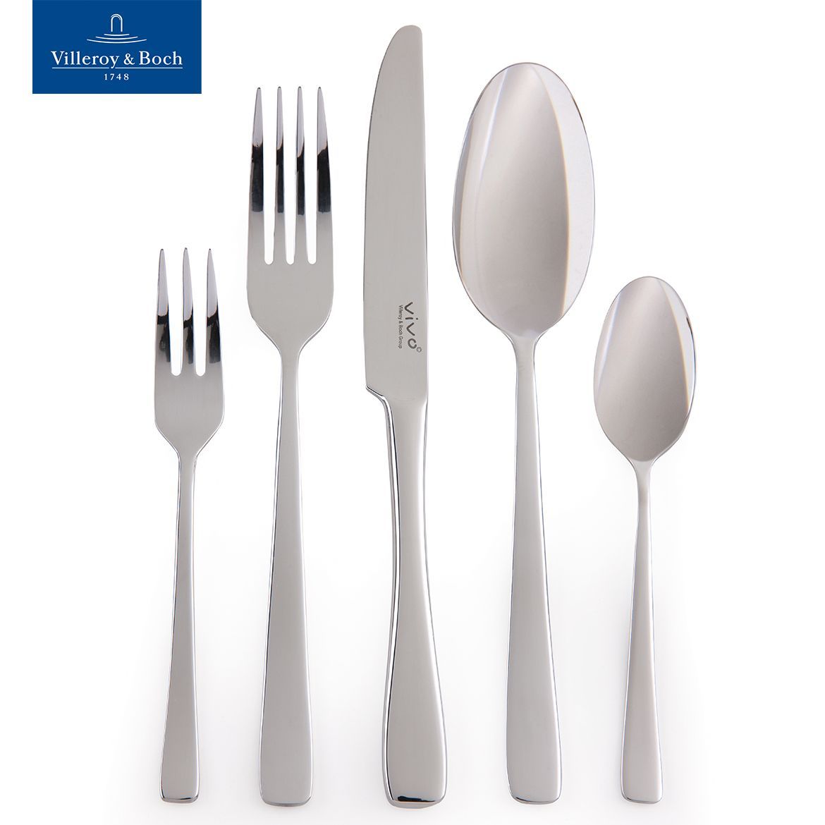 Набор столовых приборов 30 предметов/6 персон, Voice Basic Cutlery VIVO,  Villeroy & Boch Group, Нержавеющая сталь 18/10 - купить с доставкой по  выгодным ценам в интернет-магазине OZON (335320659)