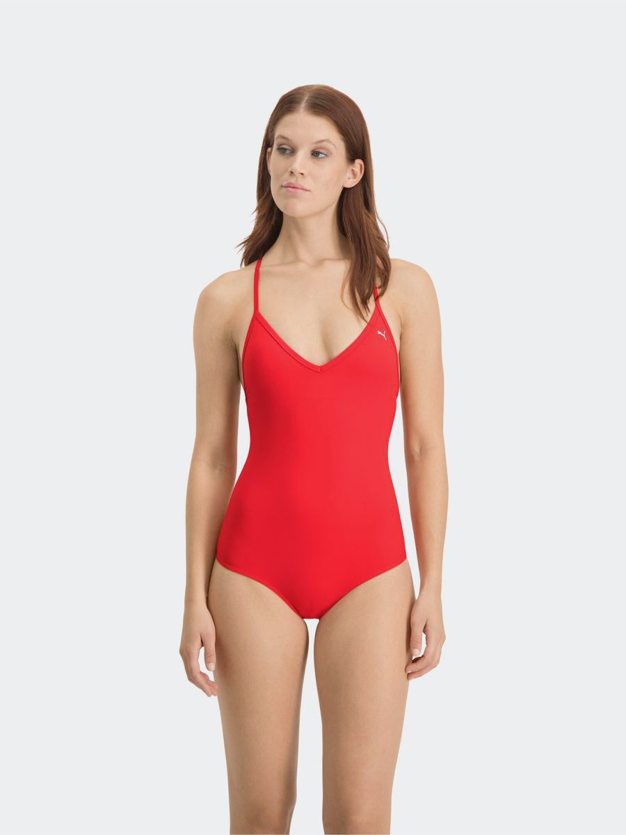 Купальник слитный PUMA SWIM WOMEN V-NECK CROSS